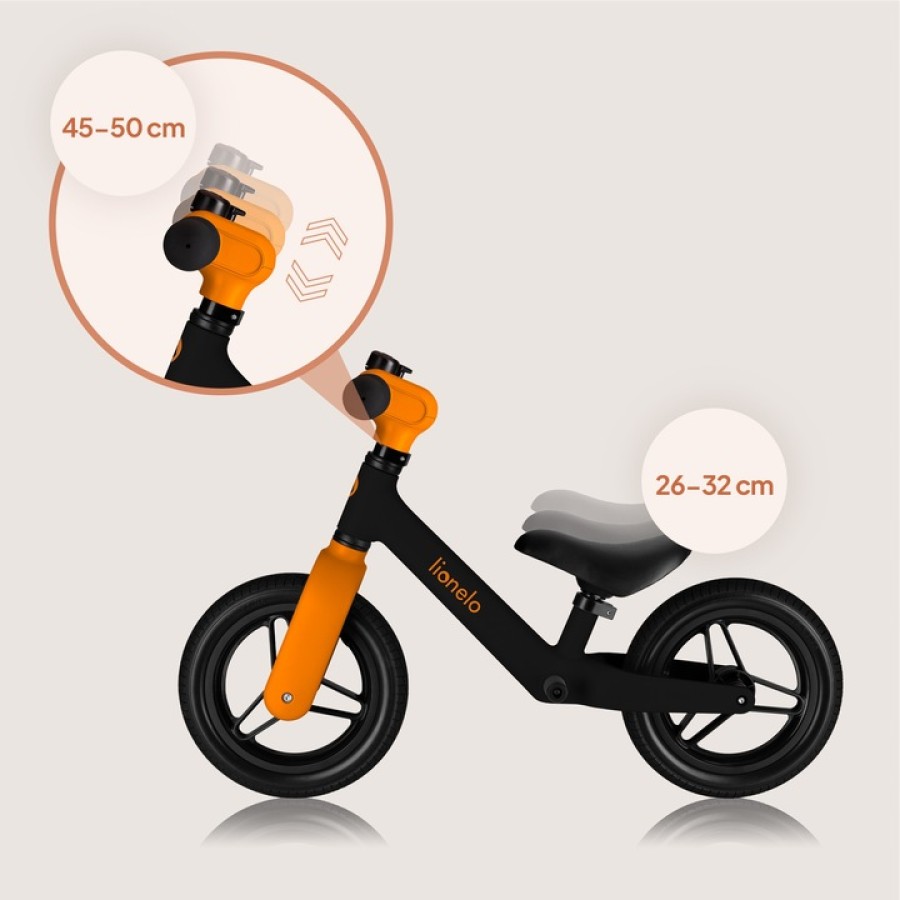 Lionelo Toni Παιδικό Ποδήλατο Ισορροπίας Black Orange