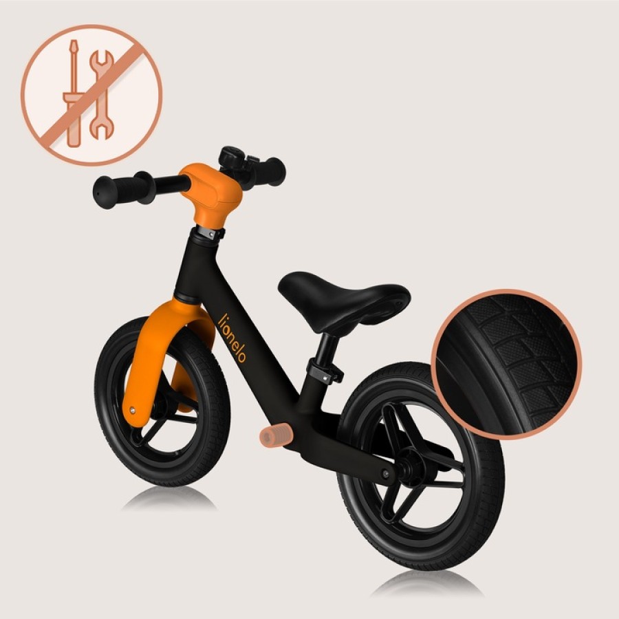 Lionelo Toni Παιδικό Ποδήλατο Ισορροπίας Black Orange