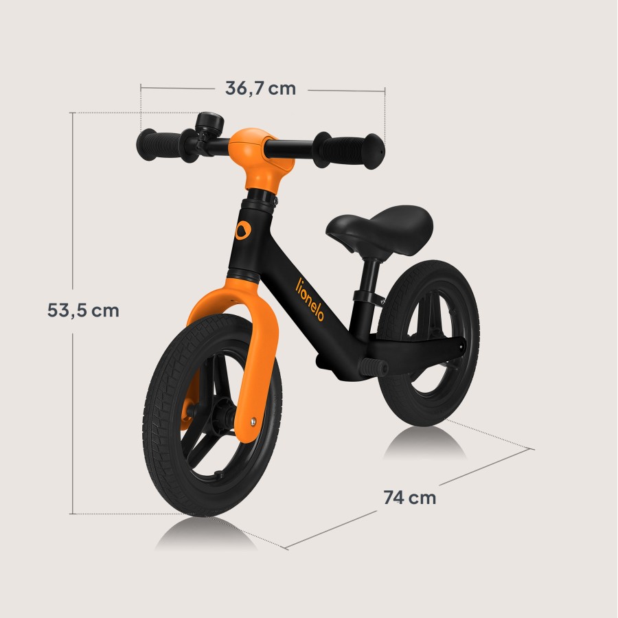 Lionelo Toni Παιδικό Ποδήλατο Ισορροπίας Black Orange