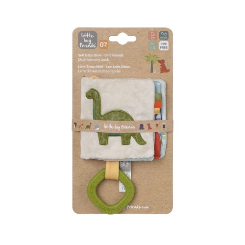 Little Big Friends Μαλακό Διαδραστικό Βιβλιαράκι για Βρέφη Dino