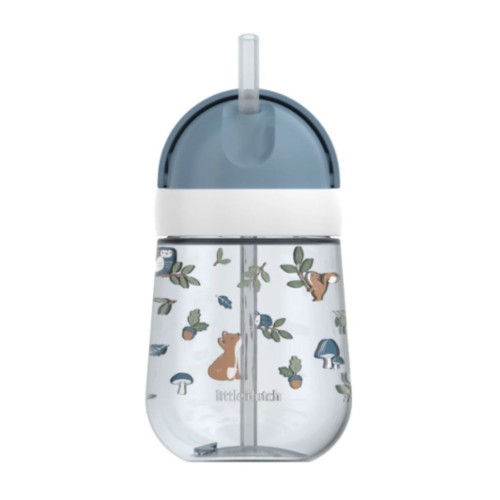 Little Dutch Εκπαιδευτικό Ποτηράκι με Καλαμάκι 300ml Forest Friends
