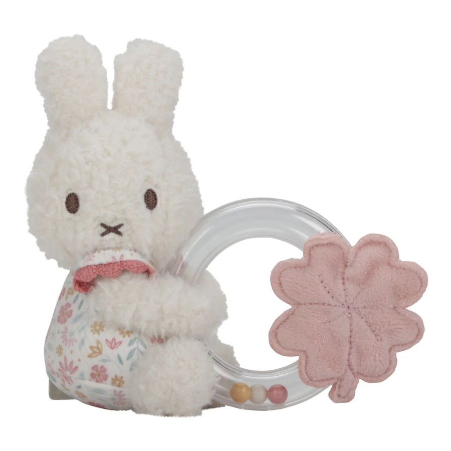 Little Dutch Υφασμάτινη Κουδουνίστρα με Κρίκο Miffy Lucky Blossom GRS