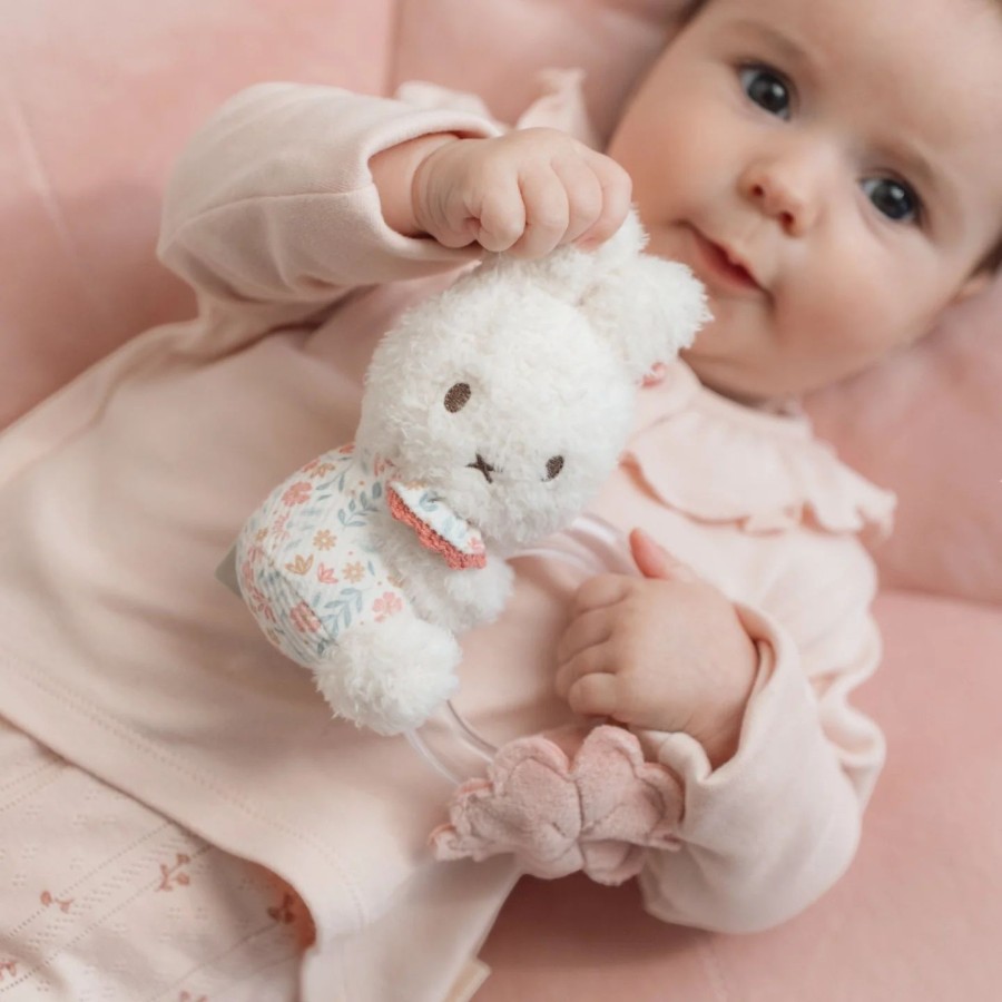 Little Dutch Υφασμάτινη Κουδουνίστρα με Κρίκο Miffy Lucky Blossom GRS
