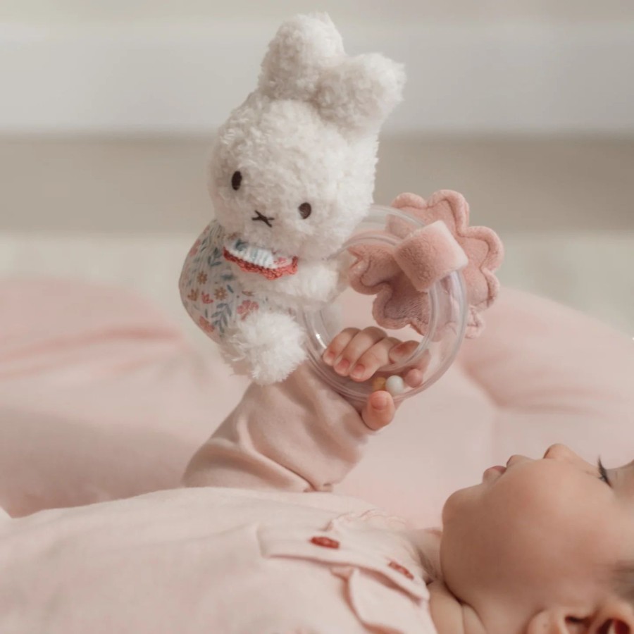 Little Dutch Υφασμάτινη Κουδουνίστρα με Κρίκο Miffy Lucky Blossom GRS