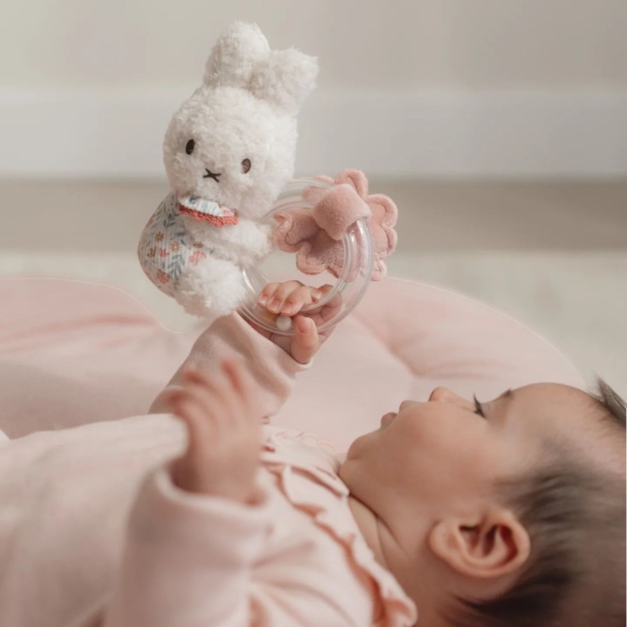Little Dutch Υφασμάτινη Κουδουνίστρα με Κρίκο Miffy Lucky Blossom GRS