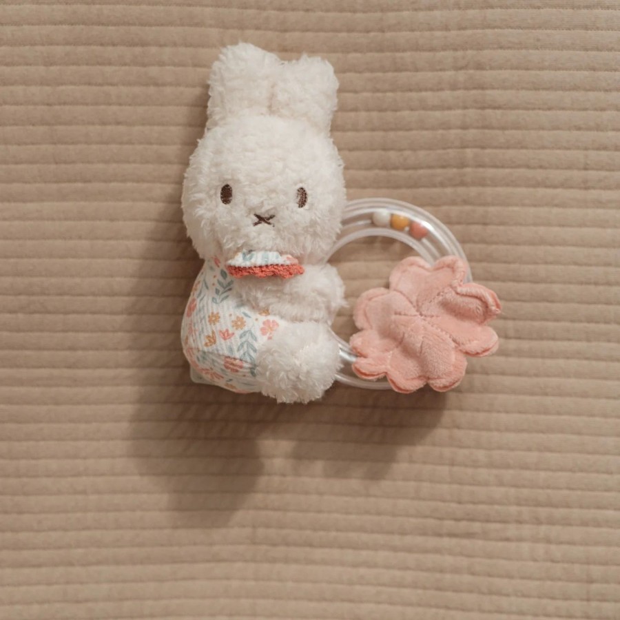 Little Dutch Υφασμάτινη Κουδουνίστρα με Κρίκο Miffy Lucky Blossom GRS