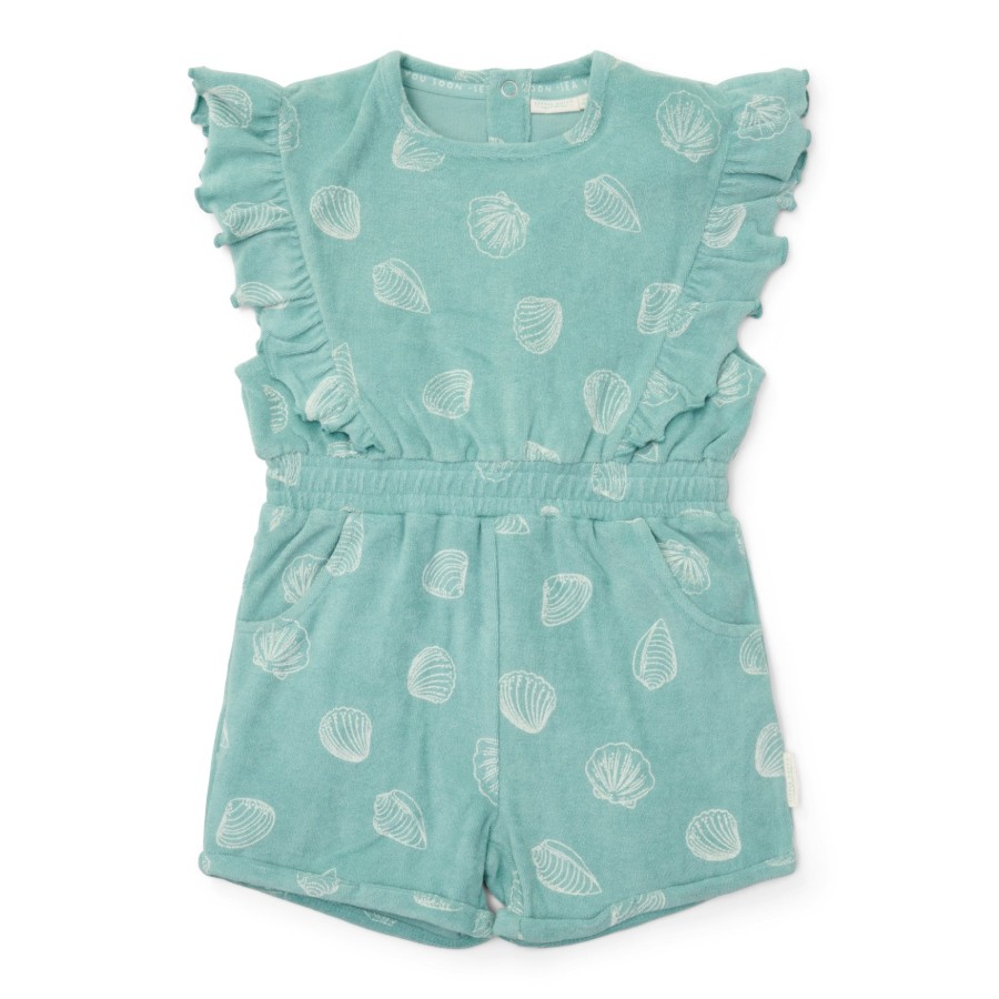 Little Dutch Παιδική Ολόσωμη Φόρμα με Βολάν Treasures Surf Blue