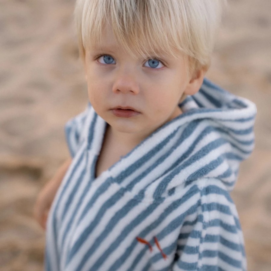Little Dutch Παιδικό Πόντσο από Οργανικό Βαμβάκι Ocean Sea Life Ocean Blue
