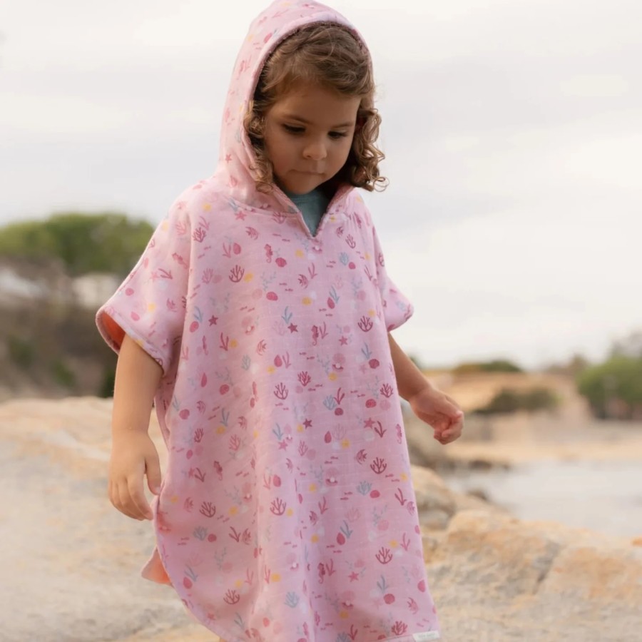 Little Dutch Παιδικό Πόντσο από Οργανικό Βαμβάκι Ocean Treasures Multi-Colour