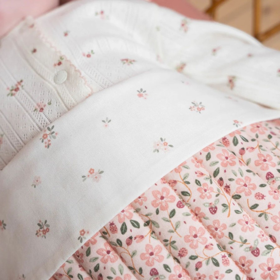 Little Dutch Βρεφικό Σεντόνι από Οργανικό Βαμβάκι Fairy Blossom 110x140εκ.