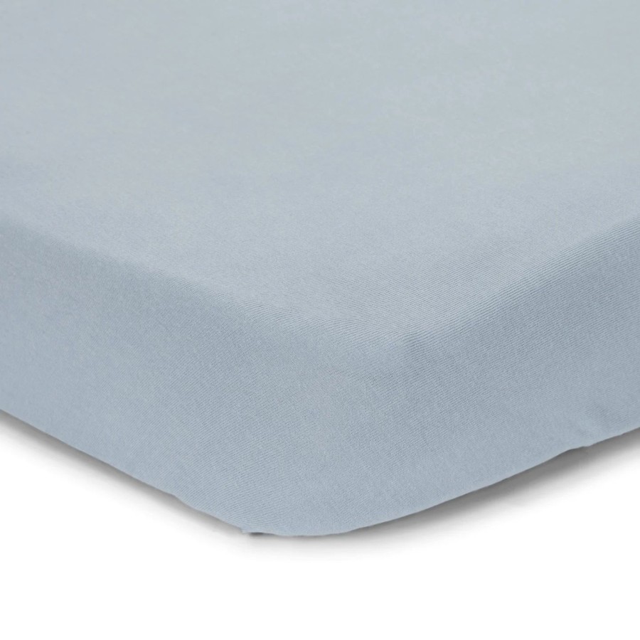 Little Dutch Σεντόνι από Οργανικό Βαμβάκι με Λάστιχο Pure Denim Blue 40x80εκ.