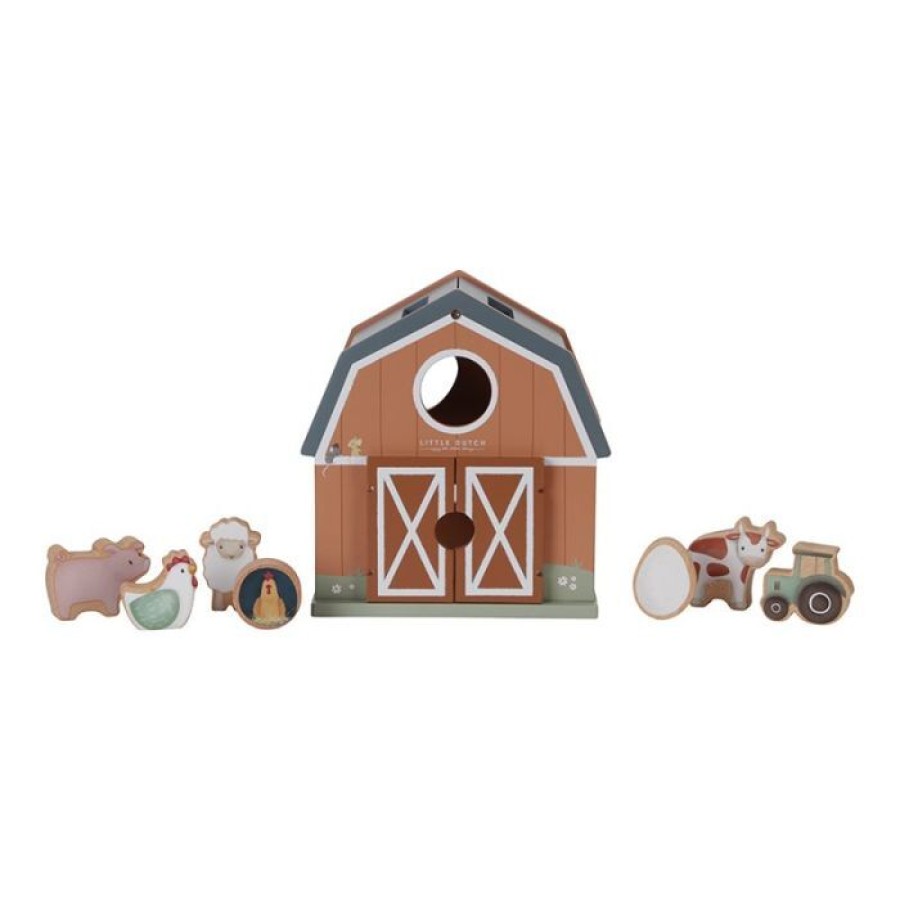 Little Dutch Ξύλινο Παιχνίδι Ταξινόμησης με Ζωάκια Little Farm FSC