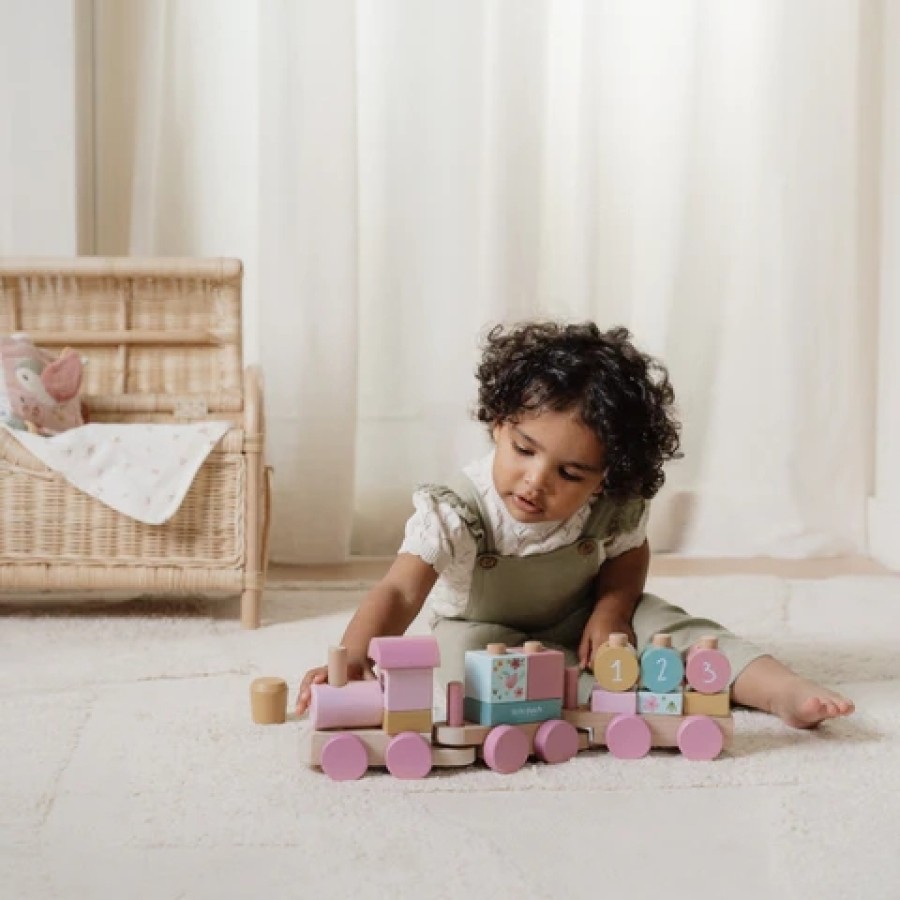 Little Dutch Ξύλινο Τρενάκι με Άσκηση Λεπτής Κίνησης Fairy Garden FSC 45εκ.