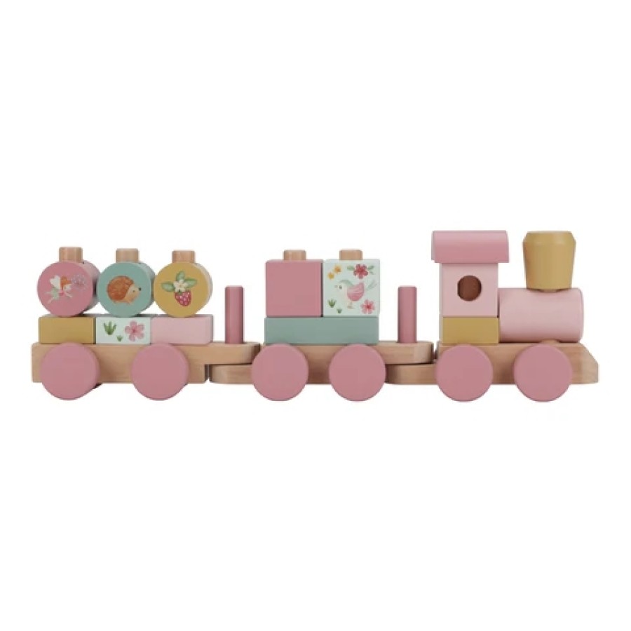 Little Dutch Ξύλινο Τρενάκι με Άσκηση Λεπτής Κίνησης Fairy Garden FSC 45εκ.