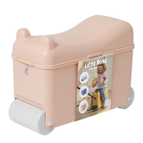 Little Rolla Παιδική Ride-On Βαλίτσα Ταξιδιού με Ρόδες Little Roller Dusty Pink 16L