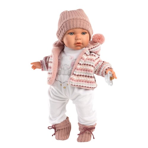 Llorens Dolls Παιδική Κούκλα Julia με Ροζ Ζακέτα & Σκουφάκι 42εκ.