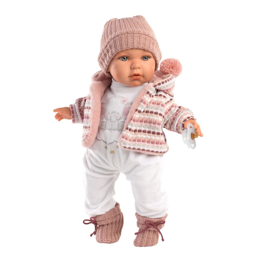 Llorens Dolls Παιδική Κούκλα Julia με Ροζ Ζακέτα & Σκουφάκι 42εκ.
