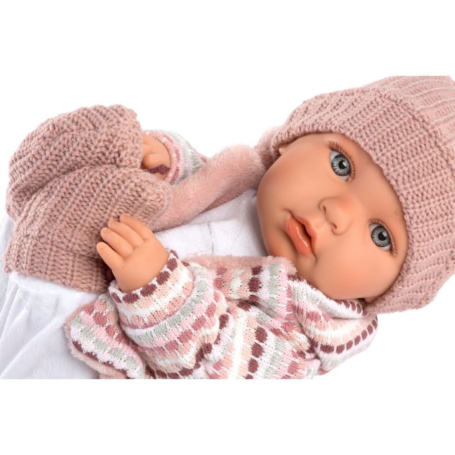Llorens Dolls Παιδική Κούκλα Julia με Ροζ Ζακέτα & Σκουφάκι 42εκ.