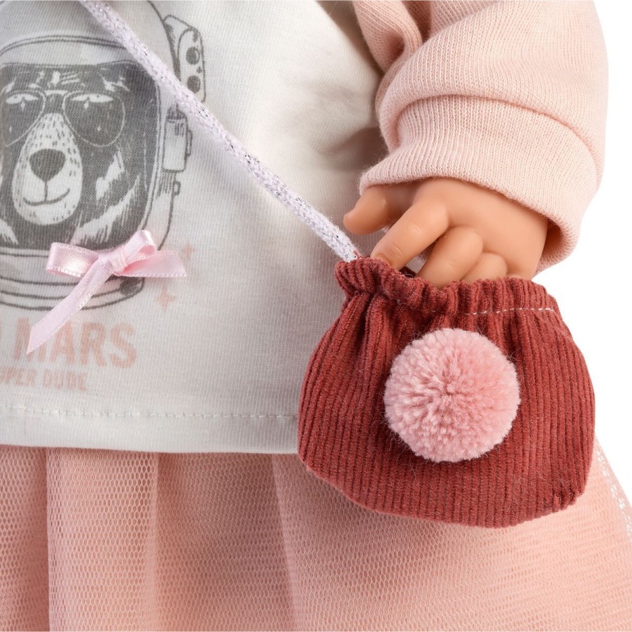 Llorens Dolls Παιδική Κούκλα Julia Ξανθιά με Ροζ Φούστα & Τσαντάκι 42εκ.