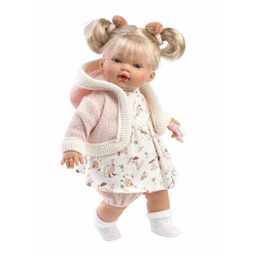 Llorens Dolls Παιδική Κούκλα Roberta Ξανθιά με Ροζ Φόρεμα 33εκ.