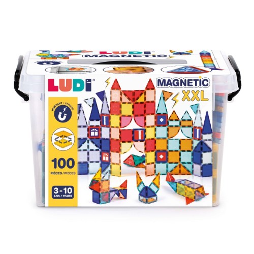 Ludi Μαγνητικό Παιχνίδι Κατασκευών 100τμχ. σε Κουτί Αποθήκευσης