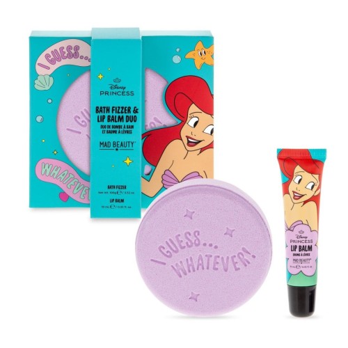 Mad Beauty Disney Princess Express Παιδικό Σετ Bath Fizzer & Lip Balm Ariel