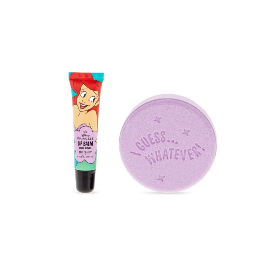 Mad Beauty Disney Princess Express Παιδικό Σετ Bath Fizzer & Lip Balm Ariel
