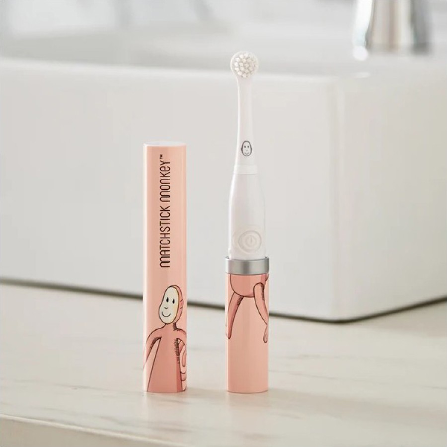 Βρεφική Ηλεκτρική Οδοντόβουρτσα Sonic Matchstick Monkey Pink