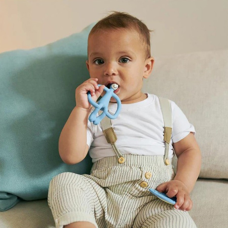 Σετ Μασητικών Matchstick Monkey Teething Starter Set Light Blue