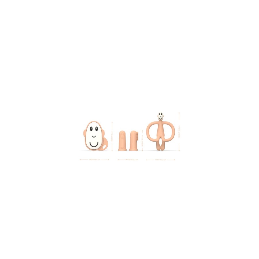 Σετ Μασητικών Matchstick Monkey Teething Starter Set Peach