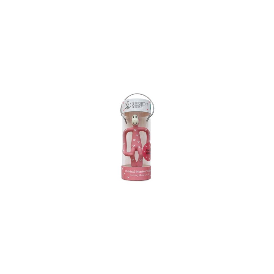Μασητικό Matchstick Monkey Teething Toy Hearts