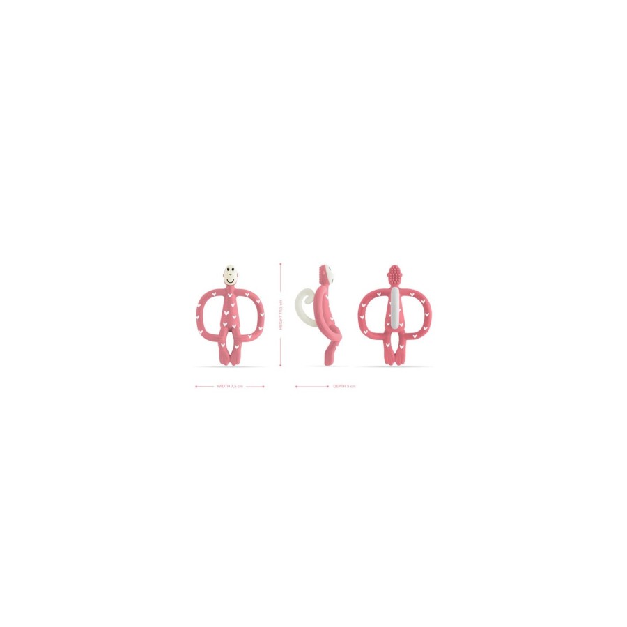 Μασητικό Matchstick Monkey Teething Toy Hearts