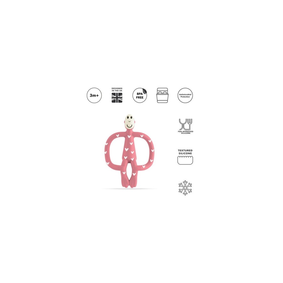 Μασητικό Matchstick Monkey Teething Toy Hearts