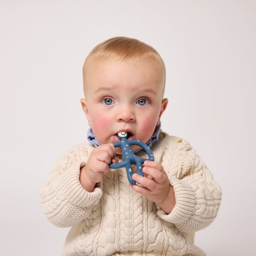 Μασητικό Matchstick Monkey Teething Toy Stars Μπλε