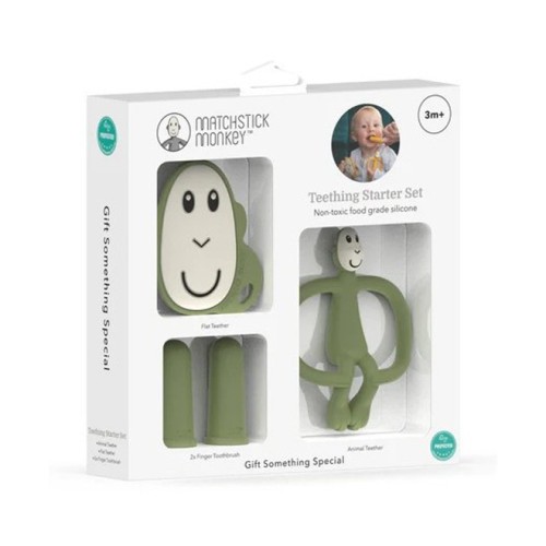 Σετ Μασητικών Matchstick Monkey Teething Starter Set Olive