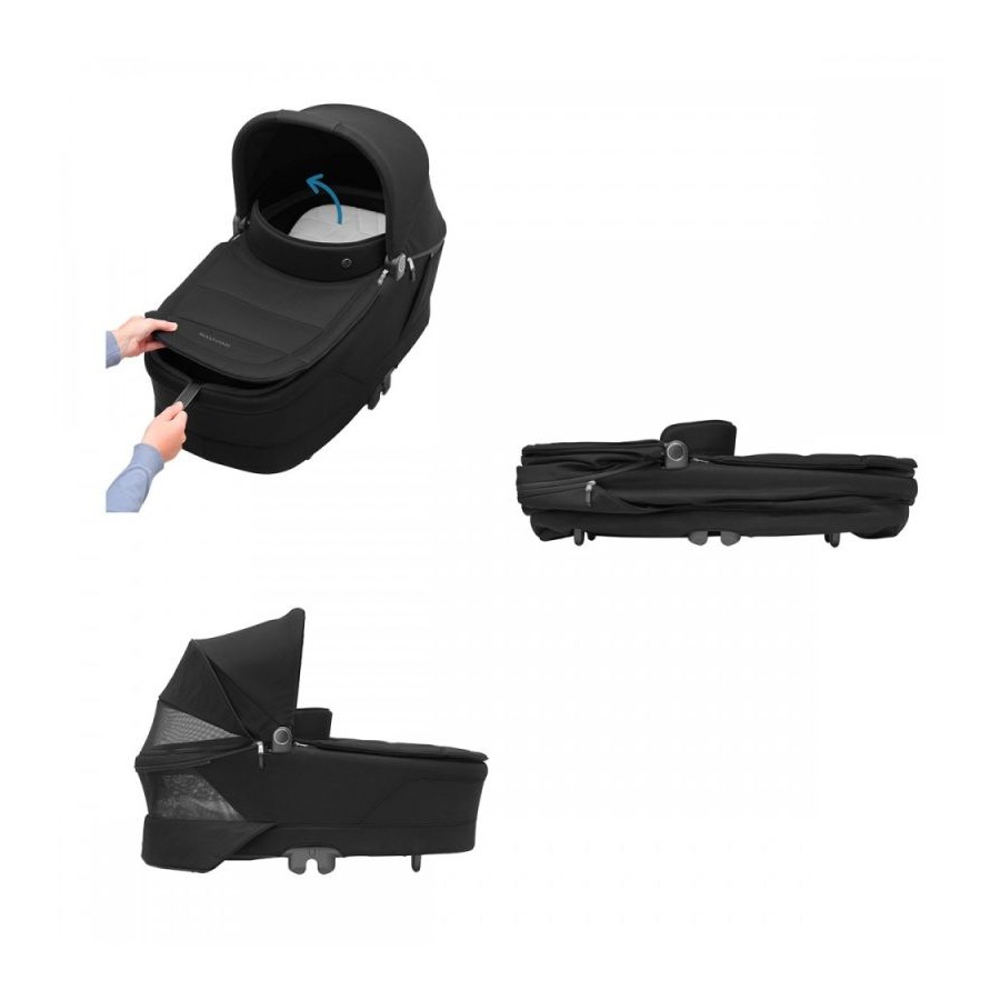 Maxi Cosi Πολυκαρότσι 3 σε 1 Oxford Twillic Graphite με ΔΩΡΟ Βάση Family FIX 360 Pro