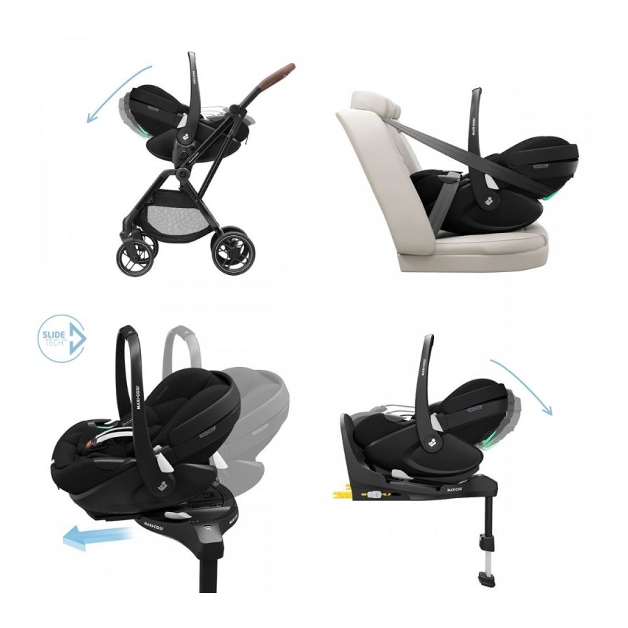 Maxi Cosi Πολυκαρότσι 3 σε 1 Oxford Twillic Truffle με ΔΩΡΟ Βάση Family FIX 360 Pro
