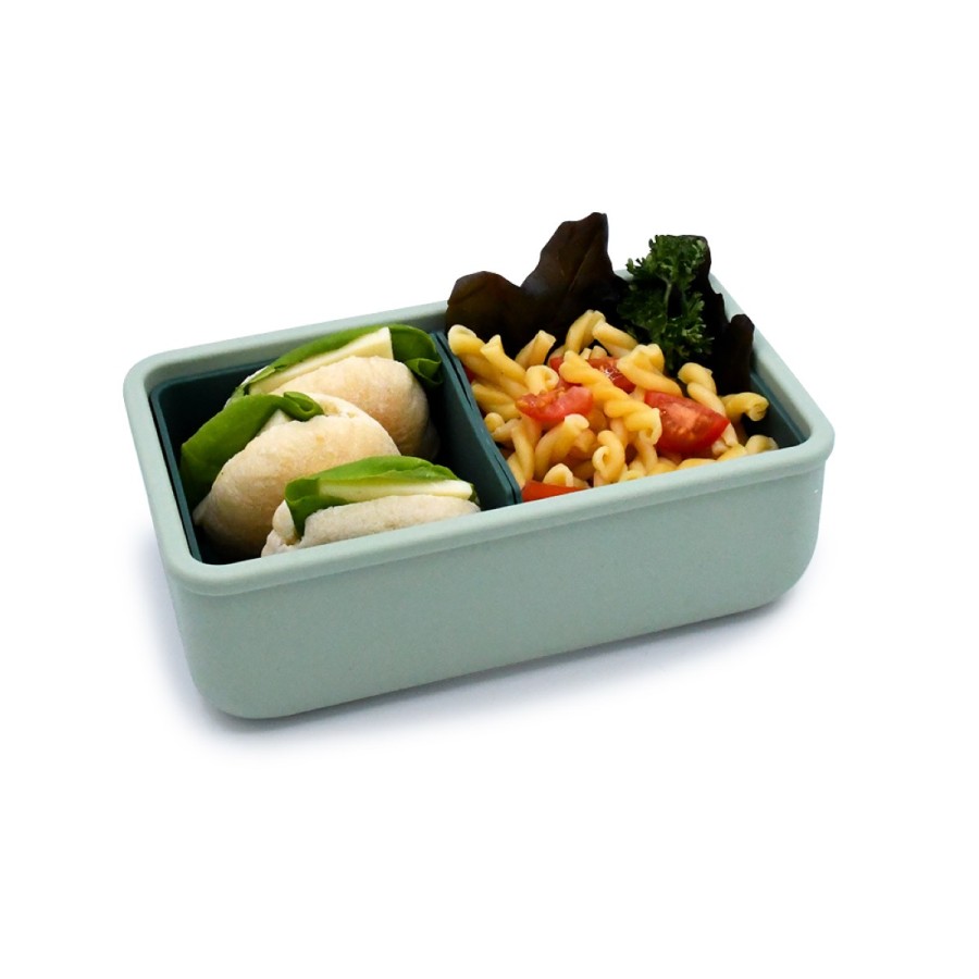 Melii Φαγητοδοχείο Bento Σιλικόνης 2 Θέσεων 700ml Sage/Cactus