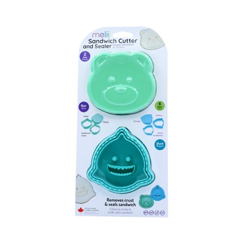 Melii Κόπτες Σάντουιτς Sandwich Cutters Bear/Shark 6τμχ.