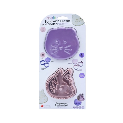 Melii Κόπτες Σάντουιτς Sandwich Cutters Unicorn/Cat 6τμχ.