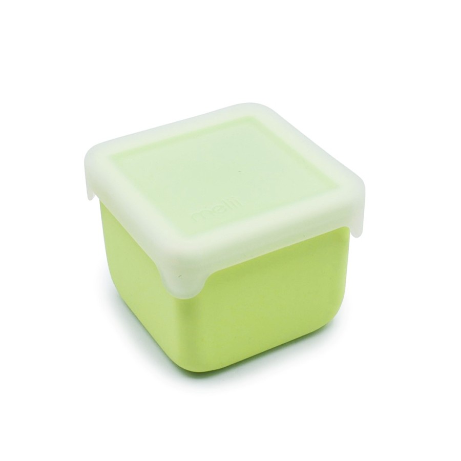 Melii Παιδικό Δοχείο Σιλικόνης για Σνακ Blue/Lime 236ml 2τμχ.
