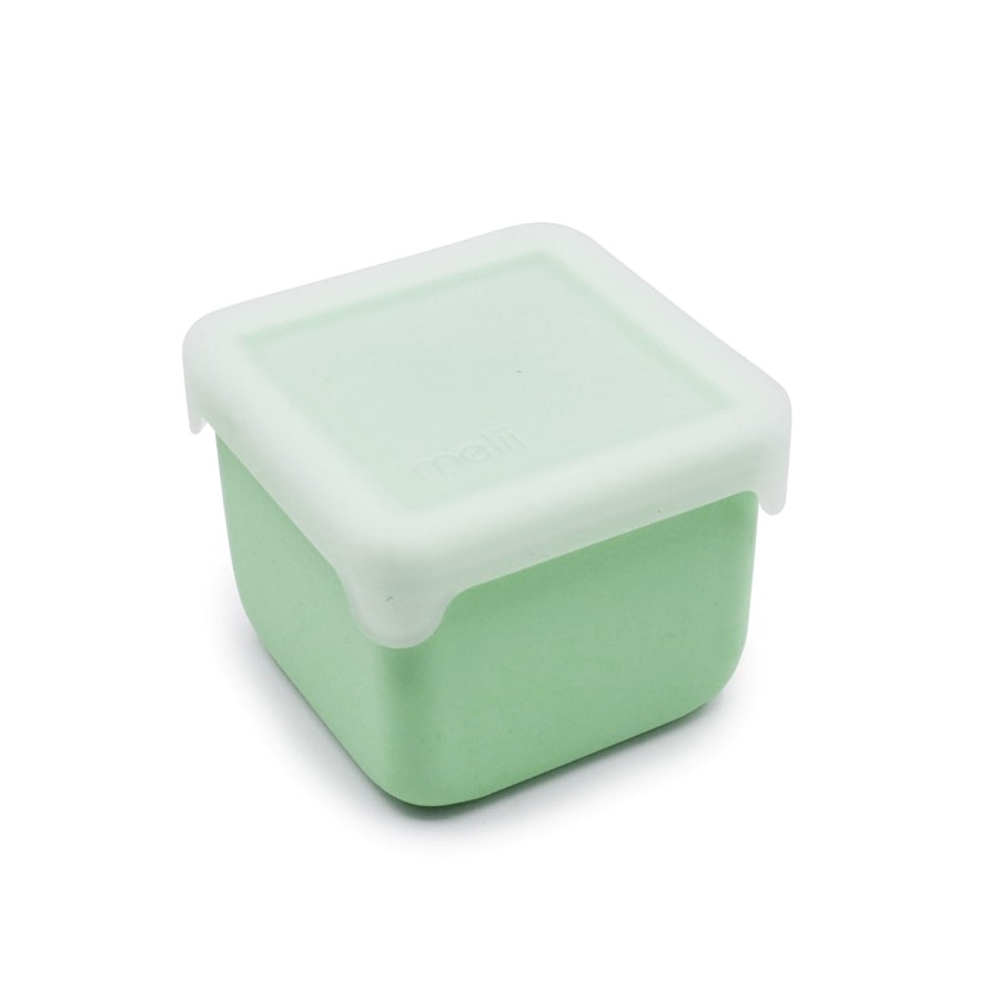 Melii Παιδικό Δοχείο Σιλικόνης για Σνακ Blue/Lime 236ml 2τμχ.