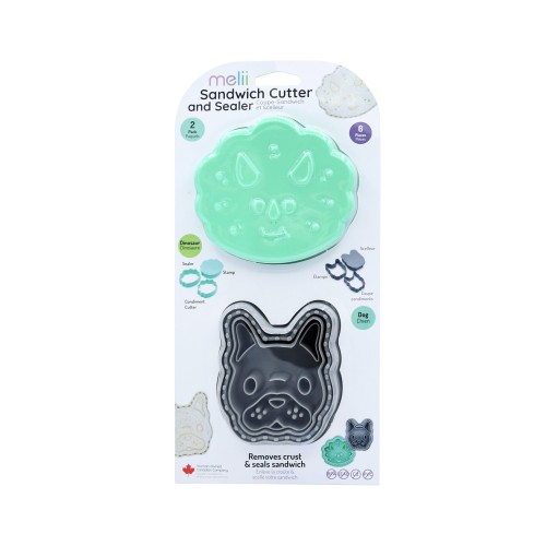 Melii Κόπτες Σάντουιτς Sandwich Cutters Dino/Bulldog 6τμχ.