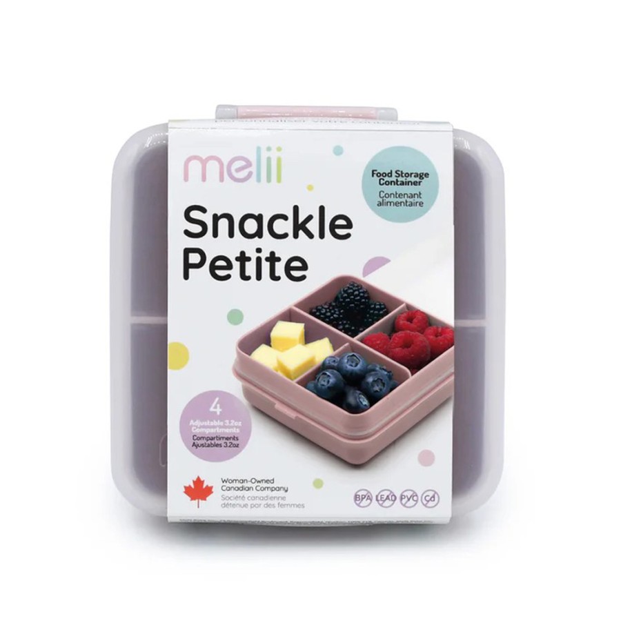 Melii Παιδικό Δοχείο Σνακ με 4 Χωρίσματα Melii Snackle Box Petite Pink