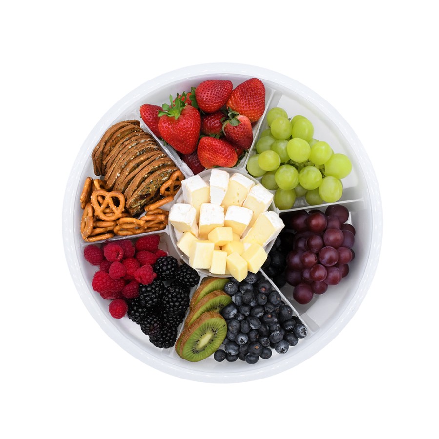Melii Στρογγυλό Snackle Box 5L με 8 Χωρίσματα Sage – Δοχείο Σνακ & Φαγητού BPA Free