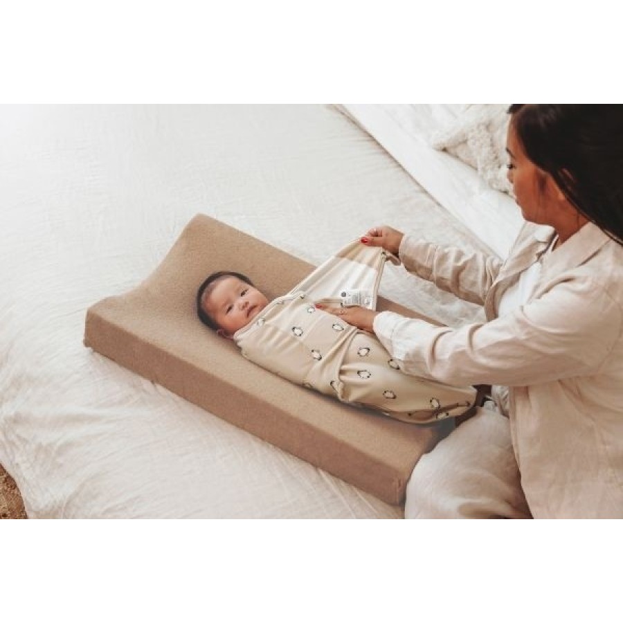 Meyco Κουβέρτα Φασκιώτος Swaddle Sand Penguin 0-3 μηνών