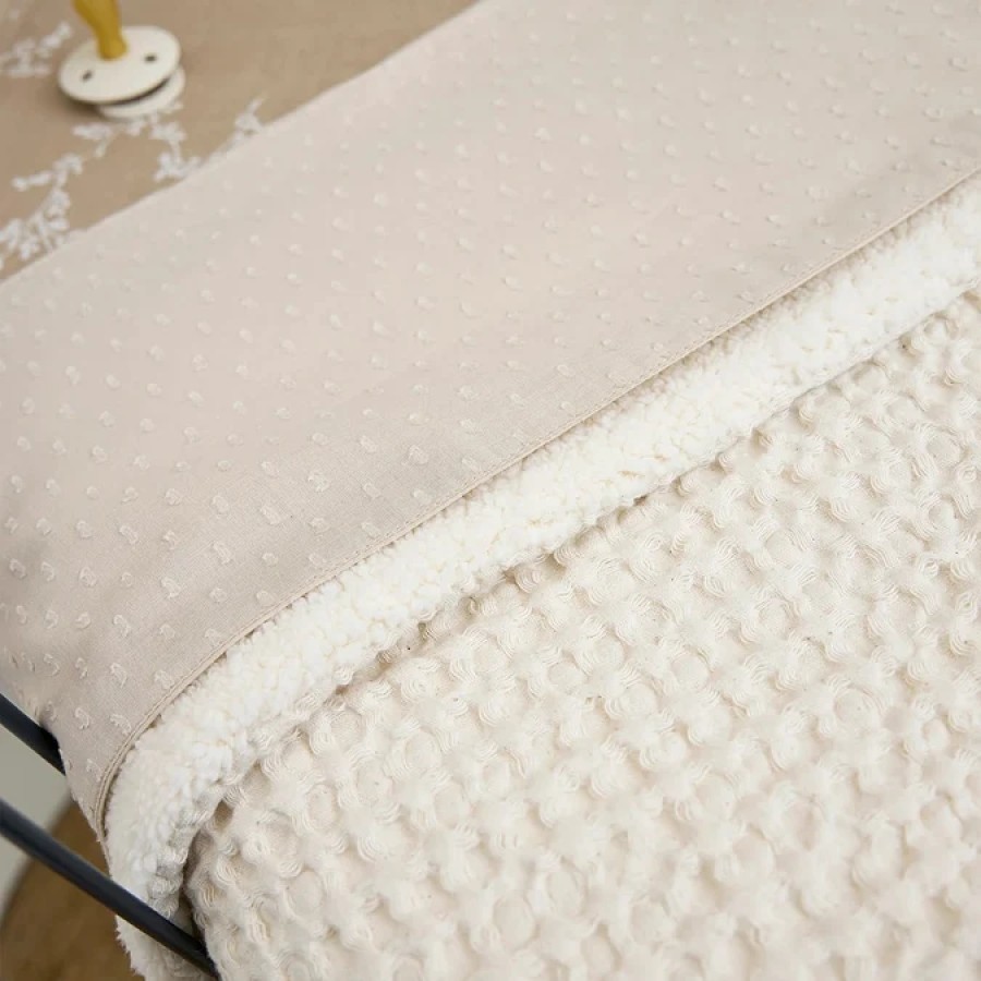 Βρεφική Κουβέρτα Meyco Waffle Teddy Nature 100x150εκ.