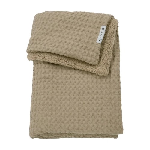 Βρεφική Κουβέρτα Meyco Waffle Teddy Taupe 100x150εκ.