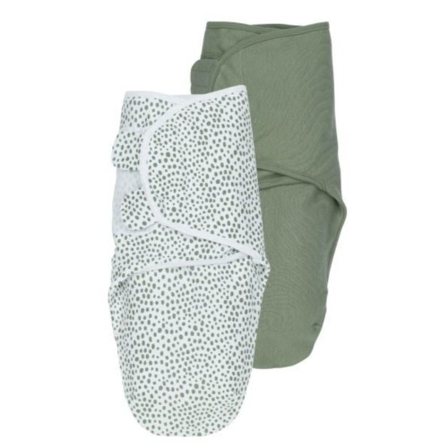 Meyco Σετ 2 Κουβέρτες Φασκιώματος Swaddle Forest Green 0-3 μηνών