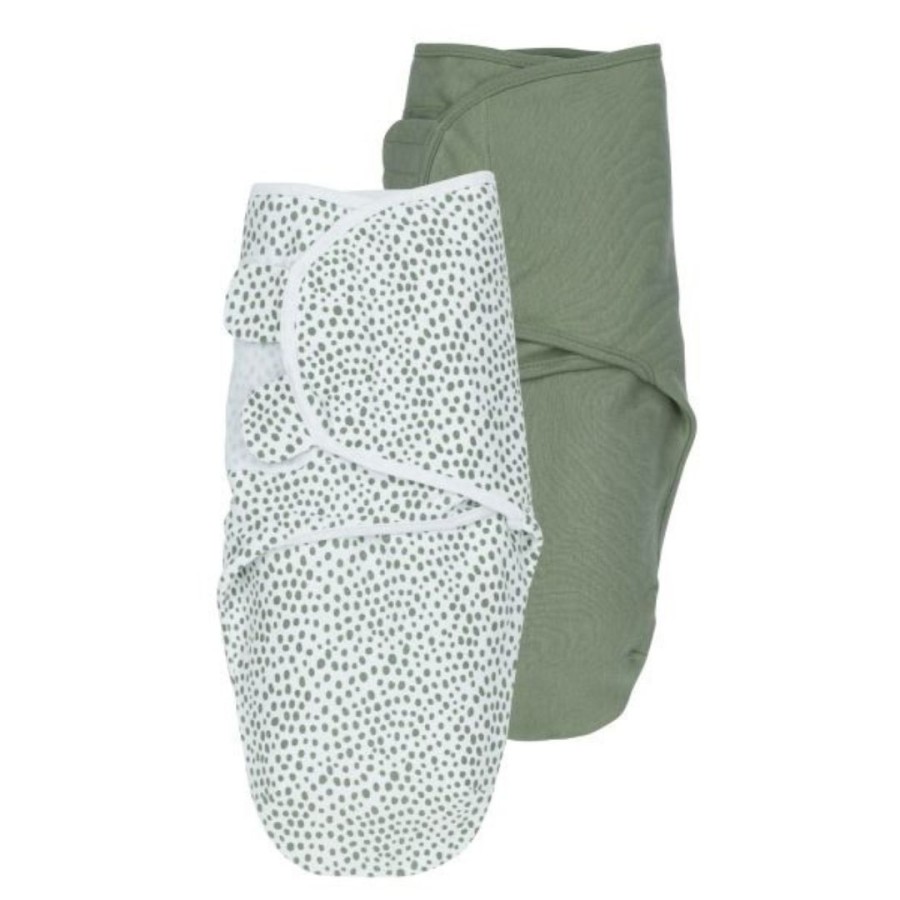 Meyco Σετ 2 Κουβέρτες Φασκιώματος Swaddle Forest Green 0-3 μηνών